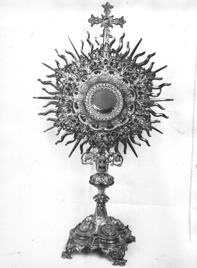 ostensorio - a raggiera - ambito veneto (sec. XX)