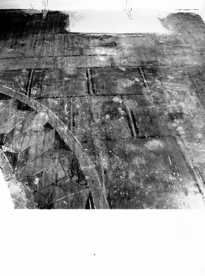 motivi decorativi geometrici (dipinto) di Frescante della Torre di San Zeno (attribuito) (metà sec. XIII)