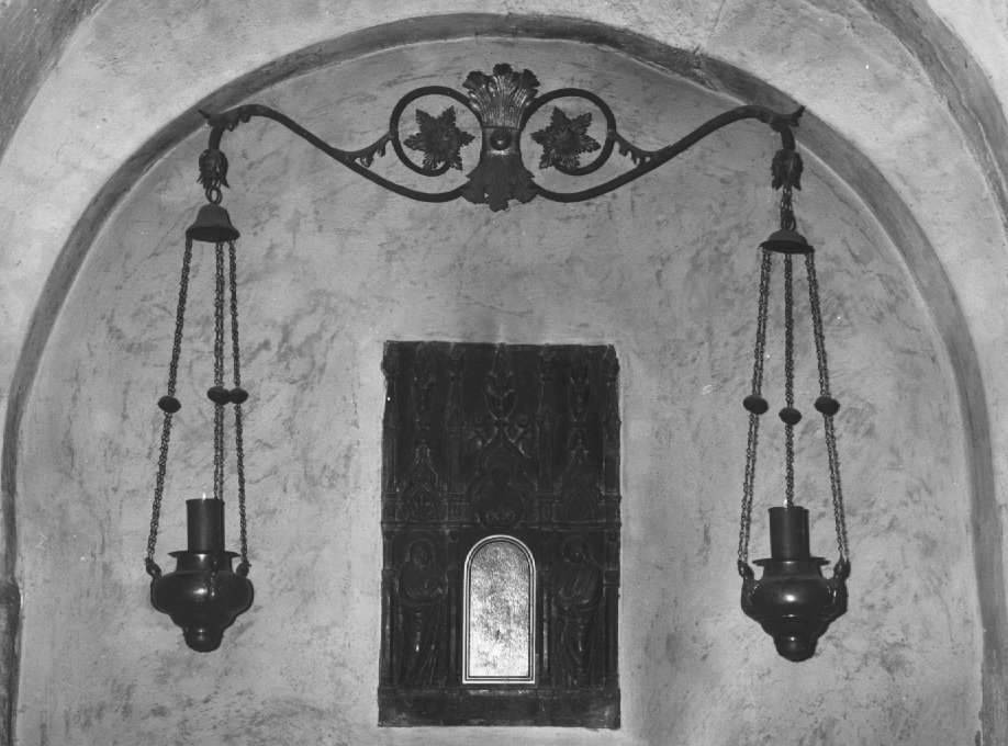 lampada pensile, coppia - bottega veronese (secc. XIX/ XX)