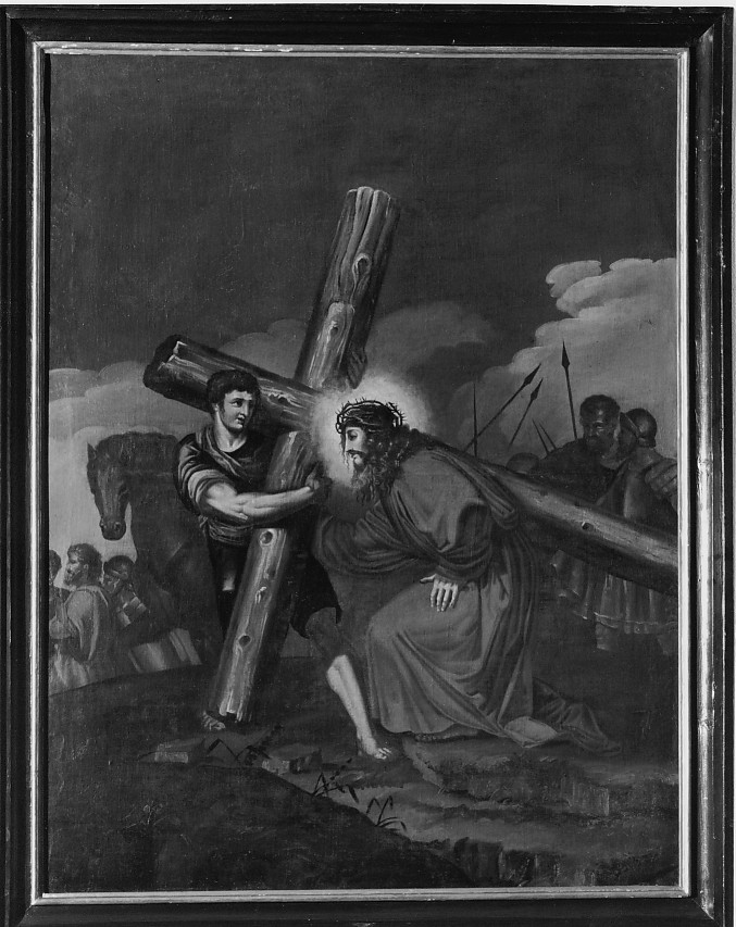salita di Cristo al monte Calvario (dipinto) - ambito veneto (inizio sec. XX)