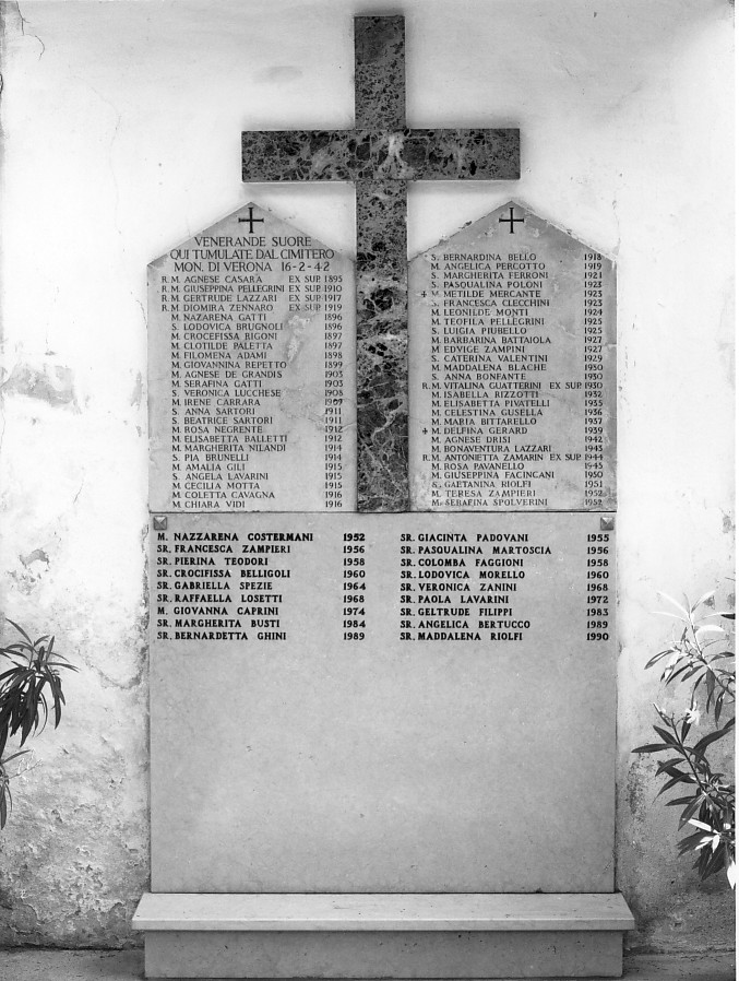 lapide tombale - ambito veronese (sec. XX)