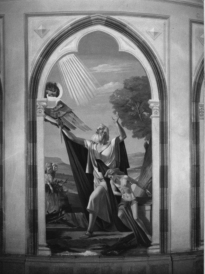sacrificio di Isacco (dipinto) di Pegrassi Agostino (sec. XX)