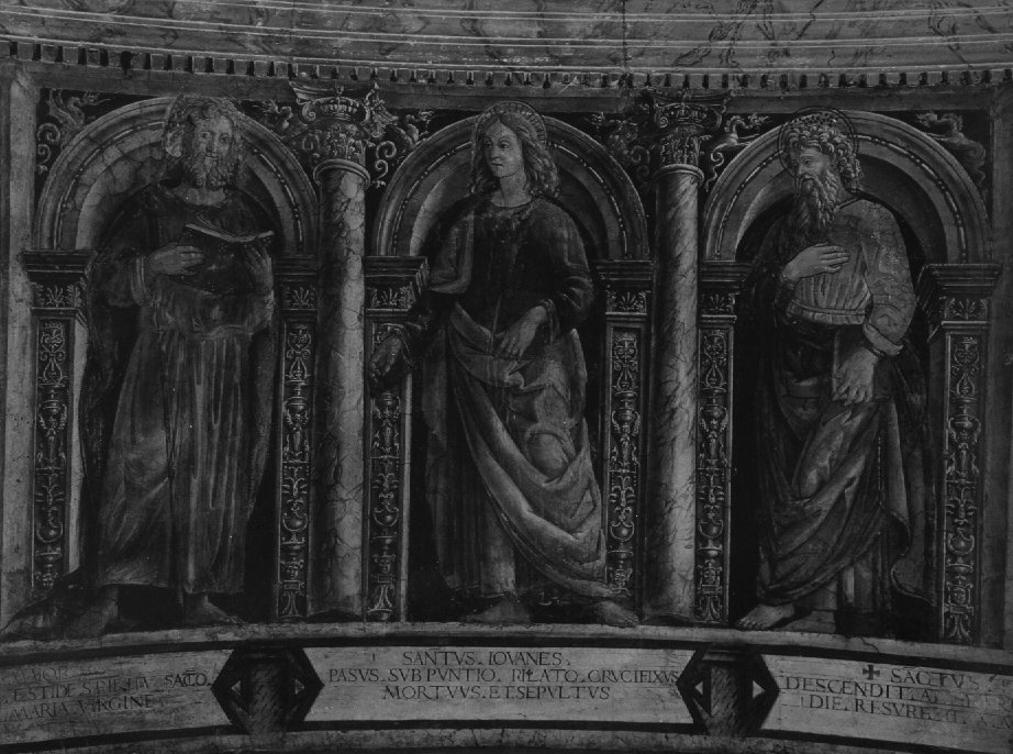 Santi (dipinto) di Falconetto Giovanni Maria, Morone Domenico (fine sec. XV)