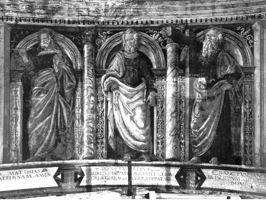 Santi (dipinto) di Falconetto Giovanni Maria, Morone Domenico (fine sec. XV)