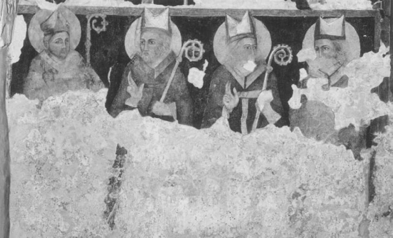 Santi vescovi (dipinto, frammento) - ambito veronese (fine/inizio secc. XIII/ XIV)