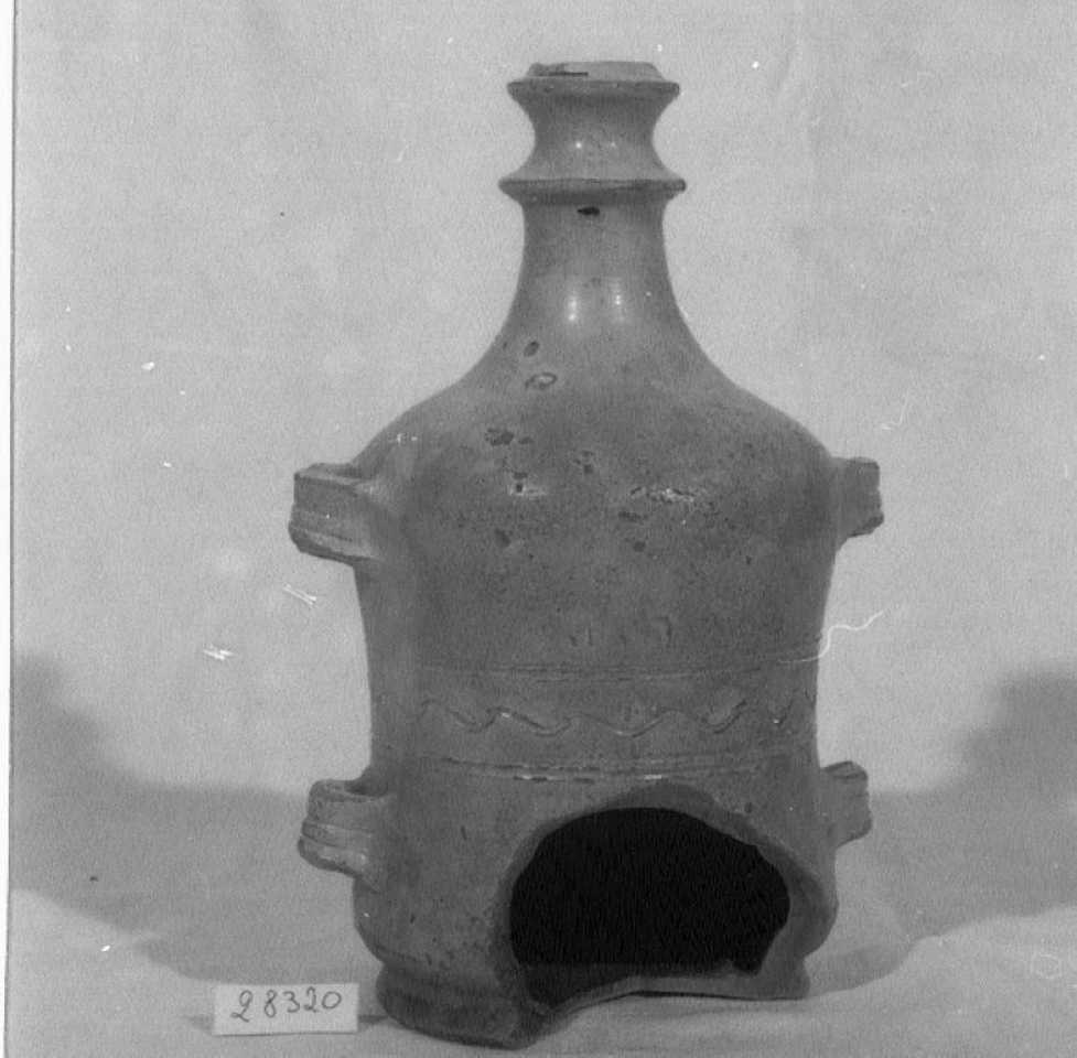 fiasca di pellegrinaggio - manifattura veneta (secc. XVIII/ XIX)