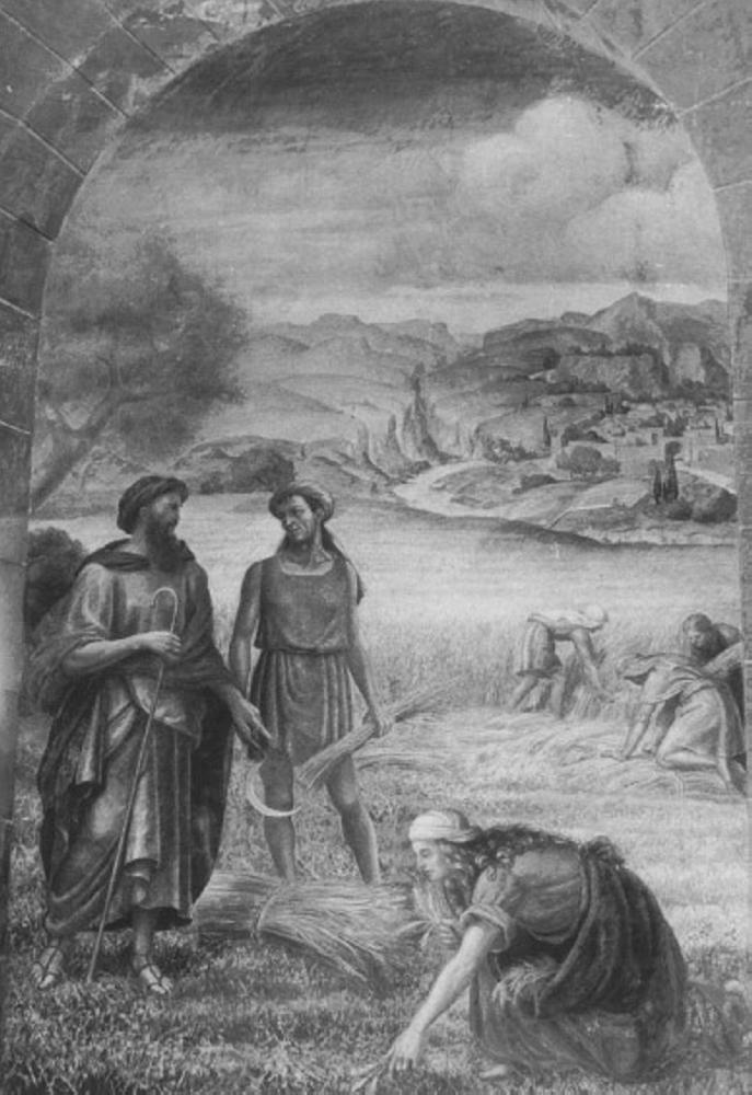 Ruth nel campo di Boaz (dipinto) di Miolato Gaetano (sec. XX)