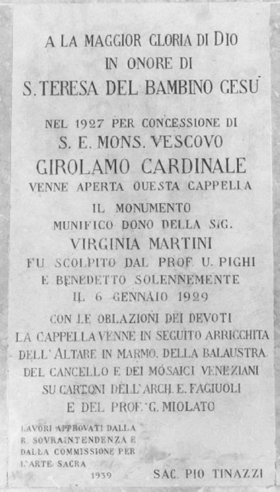 lapide commemorativa - ambito veneto (sec. XX)