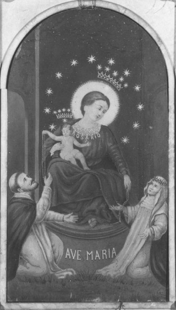 Madonna del Rosario (dipinto, elemento d'insieme) - ambito veneto (secc. XIX/ XX)