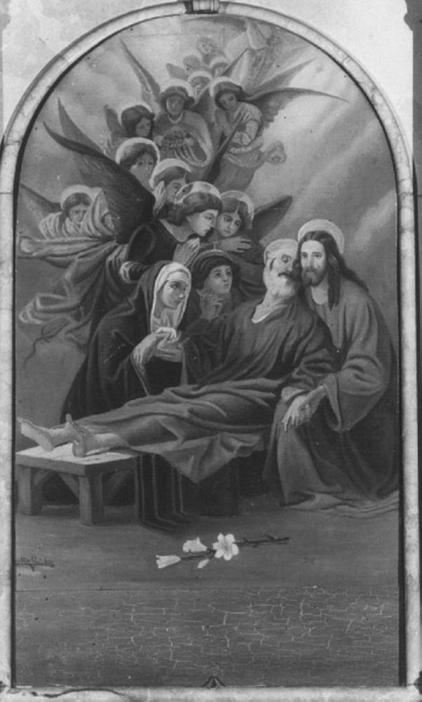 morte di San Giuseppe (dipinto, elemento d'insieme) - ambito veneto (secc. XIX/ XX)