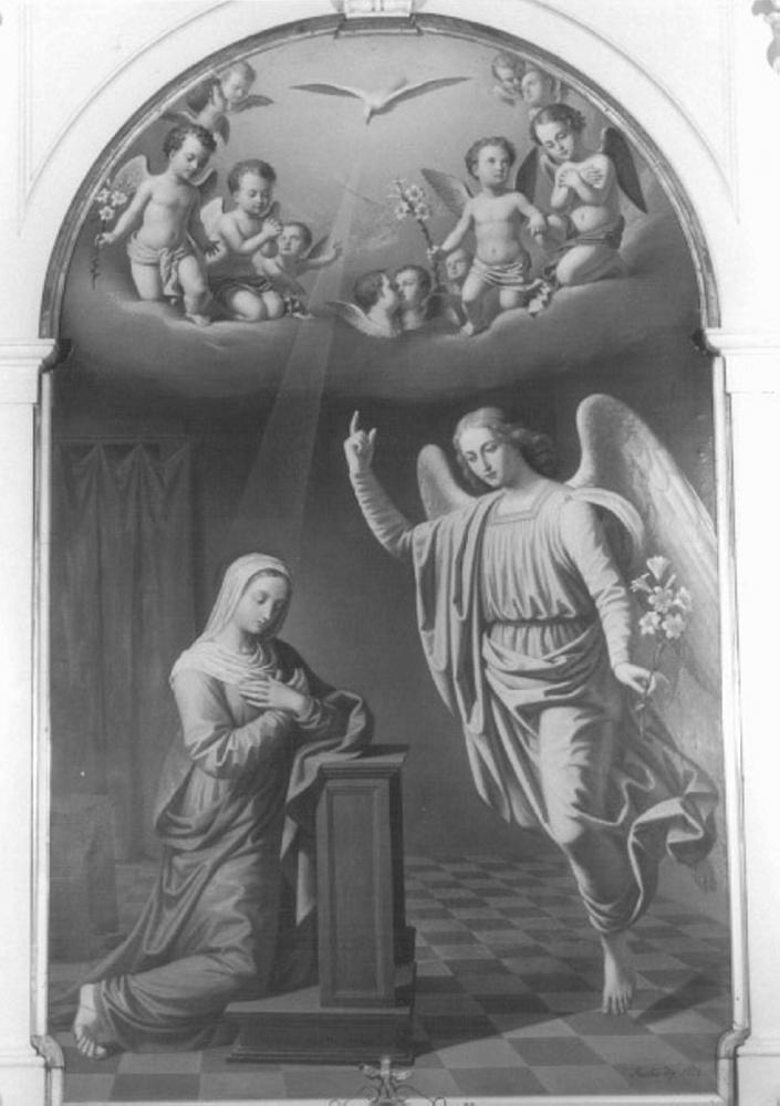Annunciazione (dipinto) di Recchia Angelo (sec. XIX)