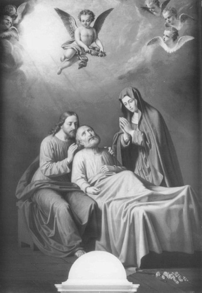 morte di San Giuseppe (dipinto) di Recchia Angelo (sec. XIX)
