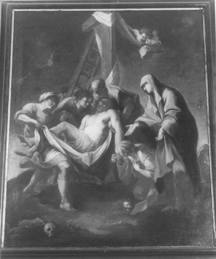 deposizione di Cristo dalla croce (dipinto) - ambito veneto (sec. XVIII)