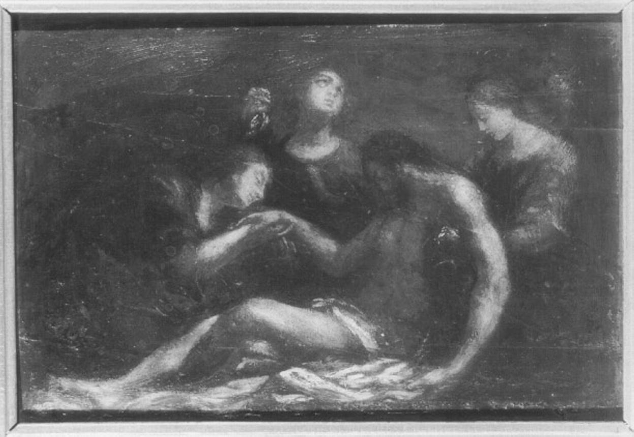 compianto sul Cristo morto (dipinto) - ambito veneto (secc. XVIII/ XIX)