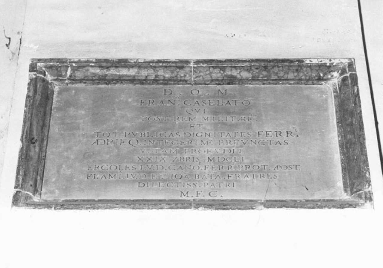 lapide - ambito veneto (sec. XVII)