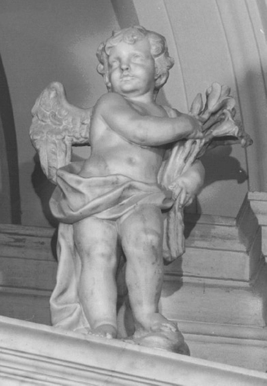 cherubino con giglio (statua) di Pozzo Giuseppe (maniera) (sec. XVIII)