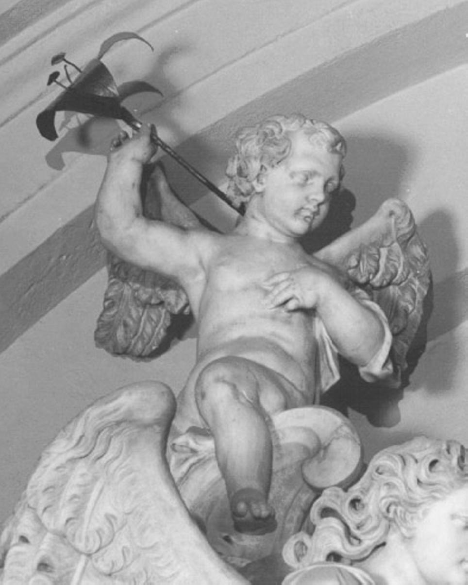 cherubino con giglio (statua) di Pozzo Giuseppe (maniera) (sec. XVIII)