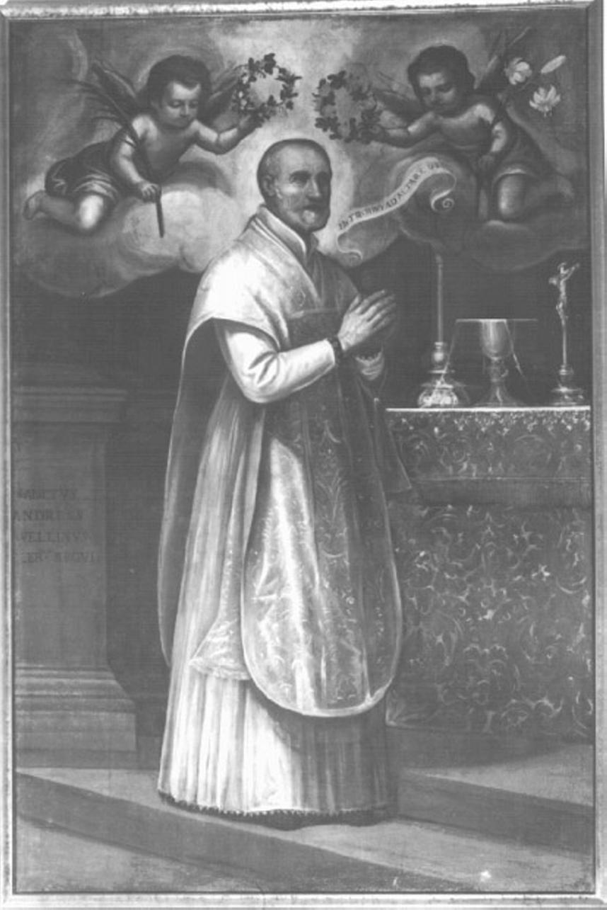 Sant'Andrea Avellino (dipinto) di Maganza Alessandro (attribuito) (secc. XVI/ XVII)