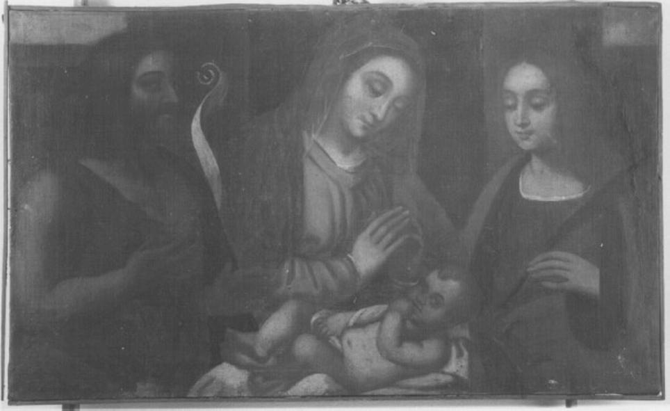 Madonna con Bambino tra angeli e Santi (dipinto) - ambito veneto (sec. XVIII)