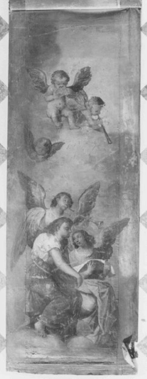 angelo musicante (dipinto) di Tomasini Giuseppe (attribuito) (inizio sec. XVIII)