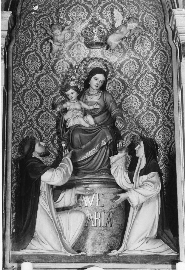 Madonna con Bambino e Santi (gruppo scultoreo) - ambito veneto (sec. XIX)