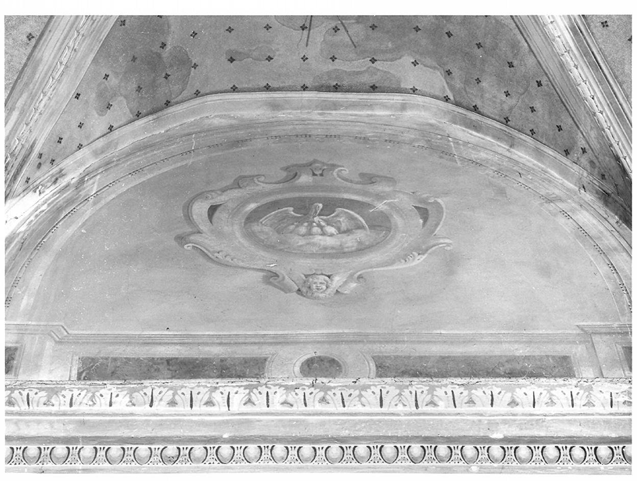 pellicano che imbocca i piccoli nel nido (dipinto) - ambito veneto (primo quarto sec. XIX)