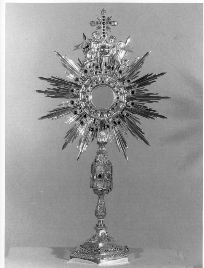 ostensorio - a raggiera - ambito veneto (sec. XIX)