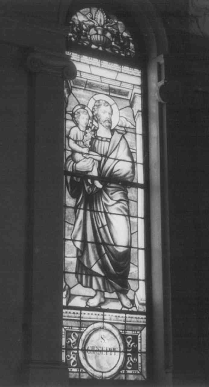 San Giuseppe e Gesù Bambino (vetrata) - ambito veneto (sec. XX)