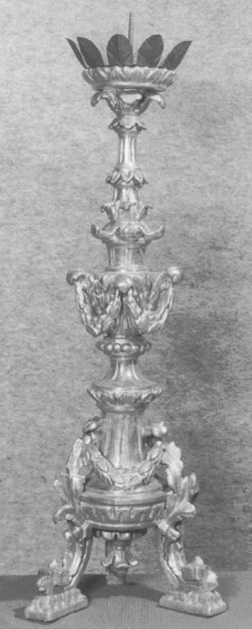 candeliere d'altare - ambito veneto (prima metà sec. XIX)