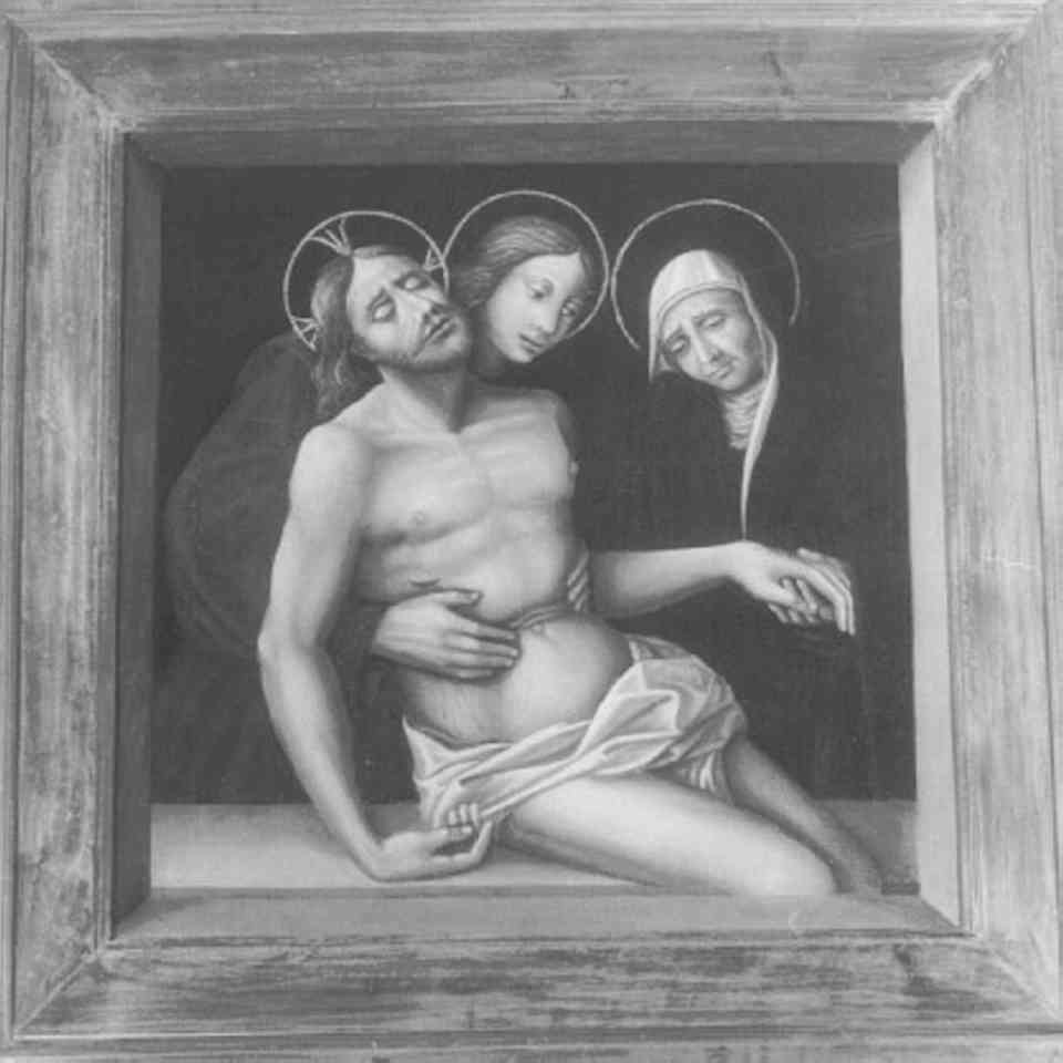 compianto sul Cristo morto (dipinto) - ambito veneto (secc. XIX/ XX)