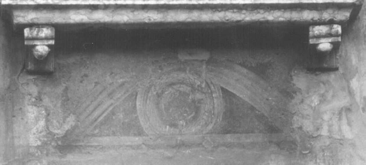 motivi decorativi geometrici (dipinto, frammento) - ambito veneto (sec. XV)