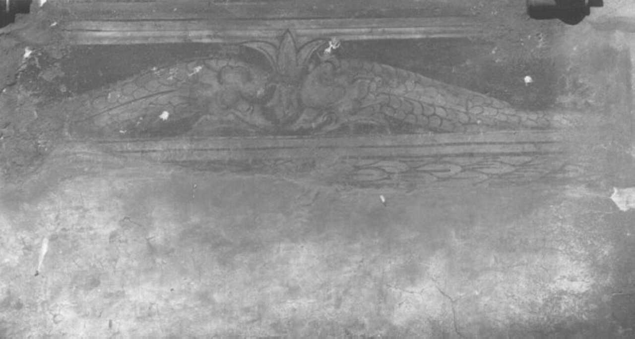 motivi decorativi vegetali (dipinto, frammento) - ambito veneto (sec. XV)