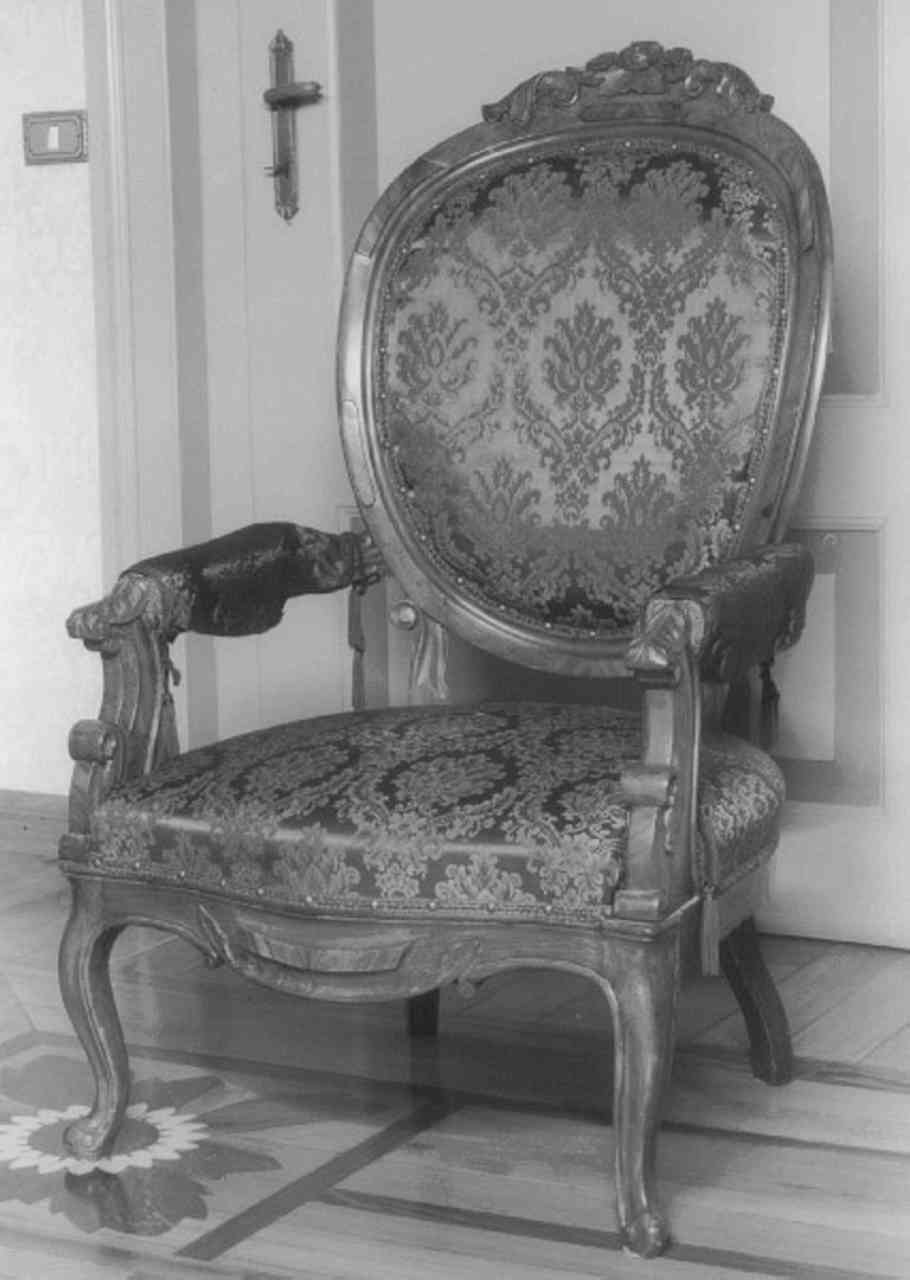 sedia - a braccioli - ambito veneto (prima metà sec. XIX)