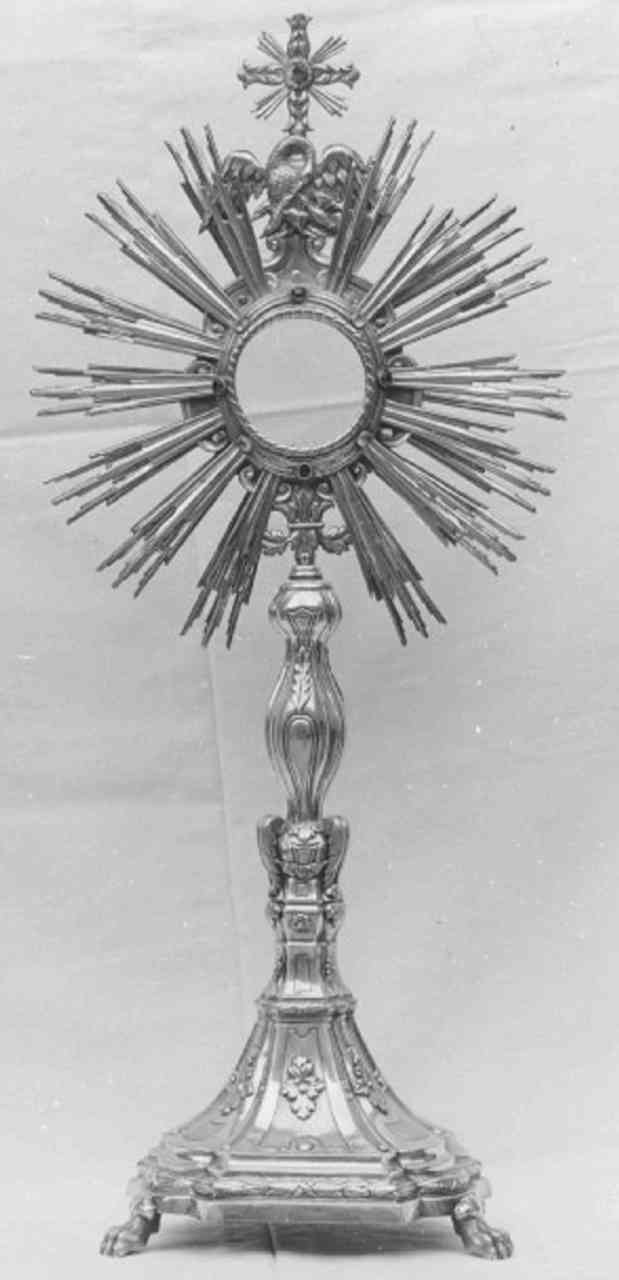 ostensorio - a raggiera - ambito veneto (ultimo quarto sec. XVIII)