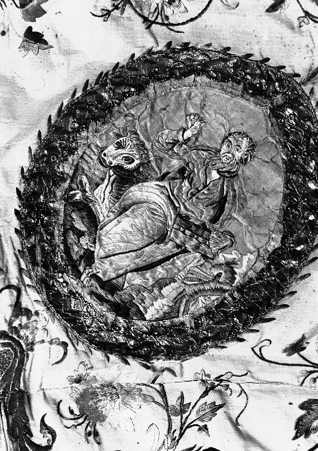 San Luca (decorazione a ricamo, elemento d'insieme) - ambito veneto (sec. XVIII)