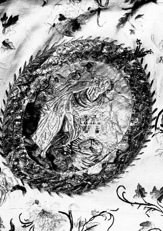 San Giovanni Evangelista (decorazione a ricamo, elemento d'insieme) - ambito veneto (sec. XVIII)