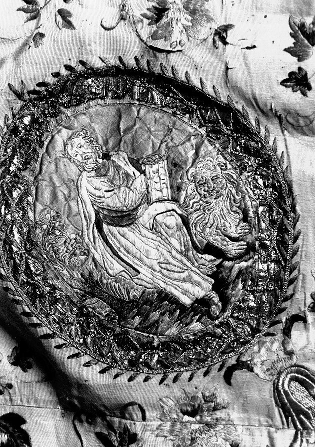 San Marco Evangelista (decorazione a ricamo, elemento d'insieme) - ambito veneto (sec. XVIII)