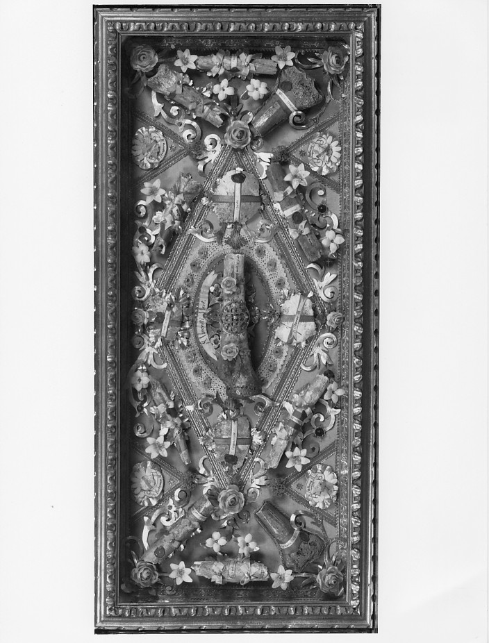 reliquiario a teca - ambito veneto (sec. XIX)