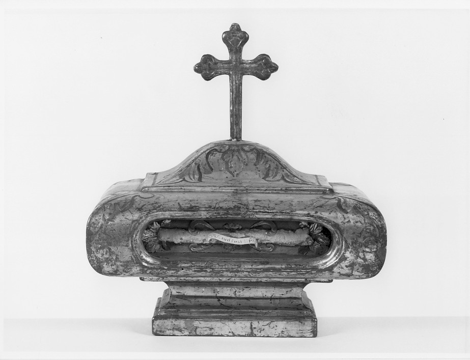 reliquiario a teca - a urna - ambito veneto (sec. XIX)