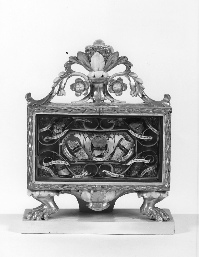 reliquiario - a tabella, serie - ambito veneto (sec. XIX)