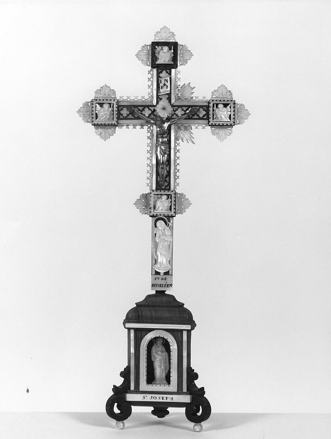 reliquiario - a croce - ambito veneto (sec. XIX)