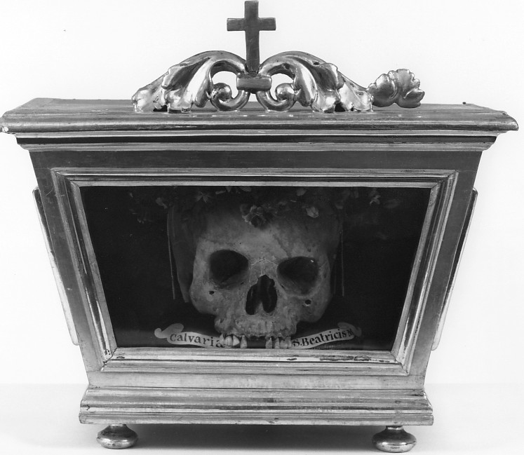 reliquiario a teca - a urna, serie - ambito veneto (sec. XIX)