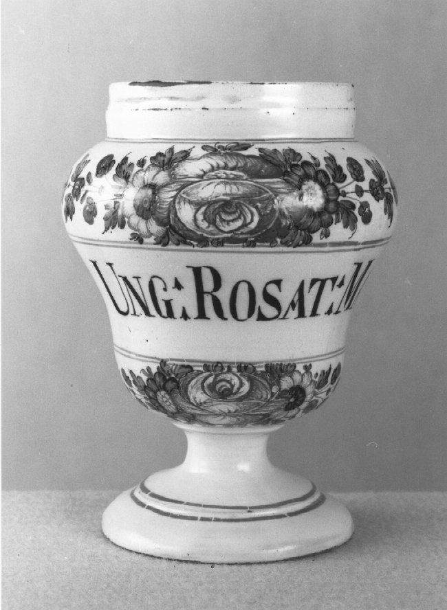 motivo decorativo a rosette (vaso da farmacia) di Antonibon Pasquale (sec. XVIII)