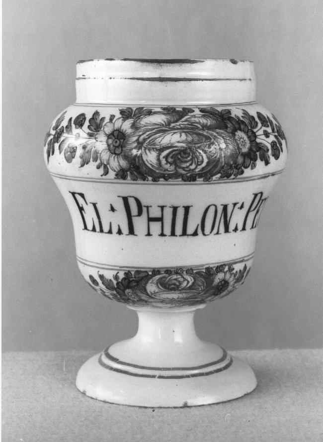 motivo decorativo a rosette (vaso da farmacia) di Antonibon Pasquale (sec. XVIII)
