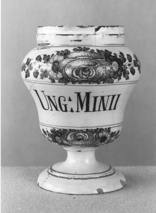 motivo decorativo a rosette (vaso da farmacia) di Antonibon Pasquale (sec. XVIII)