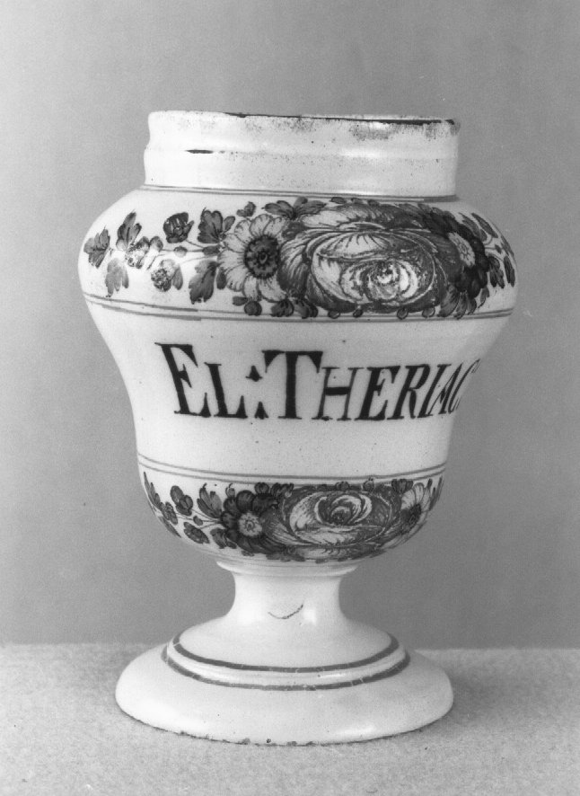 motivo decorativo a rosette (vaso da farmacia) di Antonibon Pasquale (sec. XVIII)