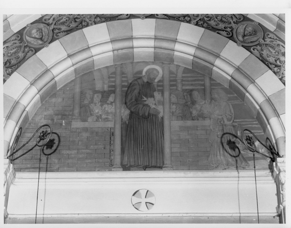 San Filippo Neri ha la visione della Madonna con Bambino (dipinto) - ambito veneto (sec. XX)