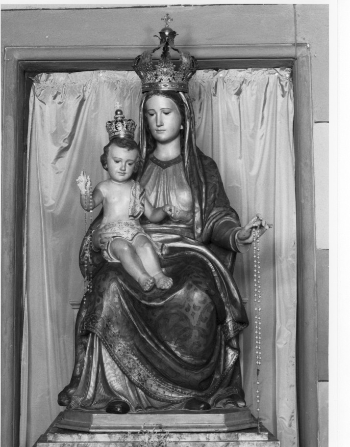 Madonna con Bambino in trono (scultura) - ambito veneto (sec. XIX)