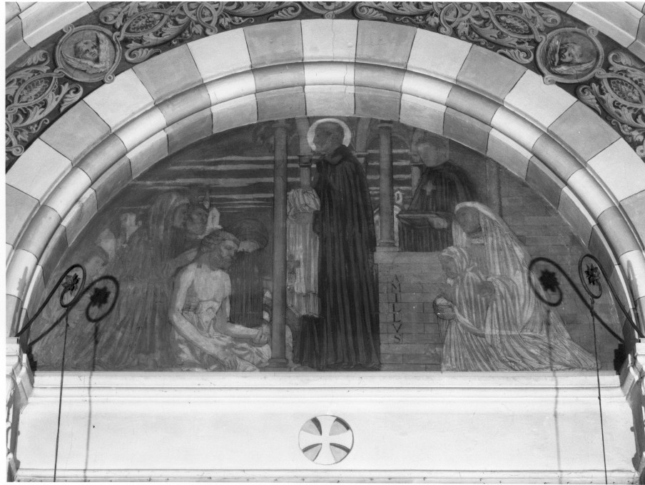 San Camillo De Lellis ha l'apparizione di Cristo morto, Cristo morto (dipinto) - ambito veronese (sec. XX)