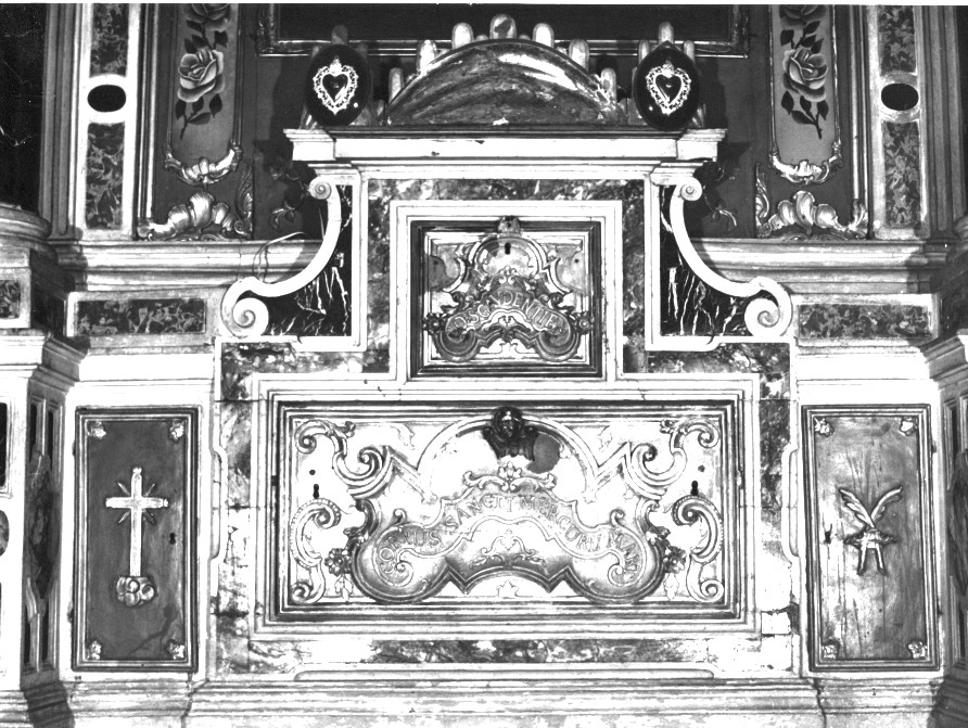 reliquiario, elemento d'insieme - ambito veneto (fine sec. XVII)